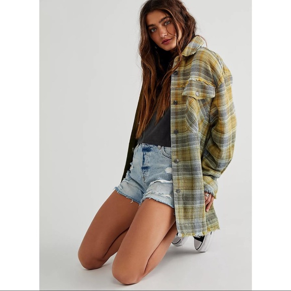 SOLD Free people anneli plaid ombré shirt jacket - Picture 5 of 11